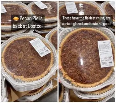 Бок о бок ореховый пирог от Costco.