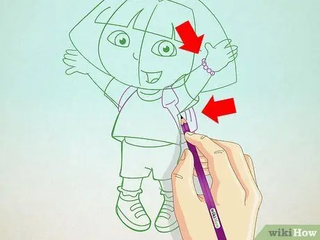 Рисуем Дору-исследовательницу Шаг 9