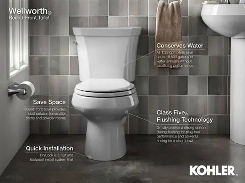 K-3989-RA-0 Удлиненный унитаз Highline Comfort Highline из двух частей с двойным смывом