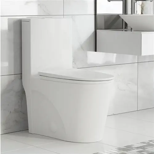 Swiss madison st tropez 128 gpf водосберегающее удлиненное цельное сиденье для унитаза в комплекте