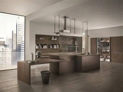 Линейная кухня TM italia cucine с островом d90 Линейная кухня TM italia cucine с островом d90