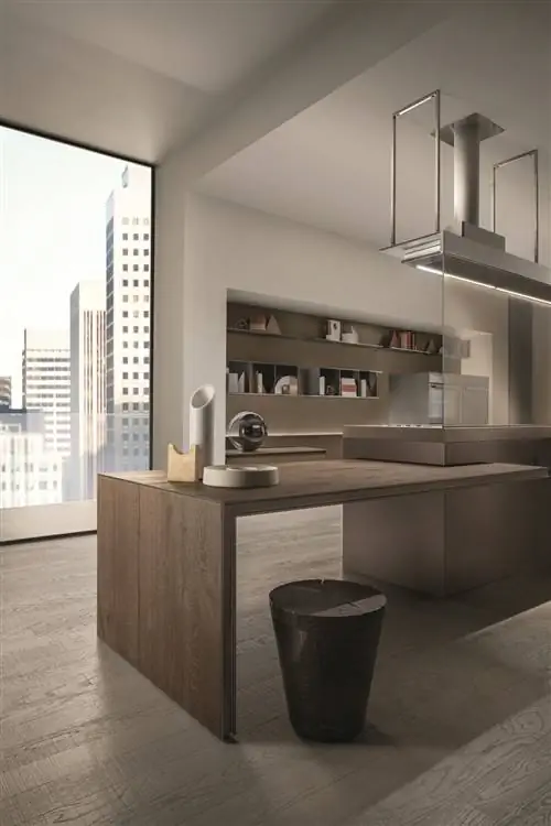 Линейная кухня TM italia cucine с островом d90 Линейная кухня TM italia cucine с островом d90