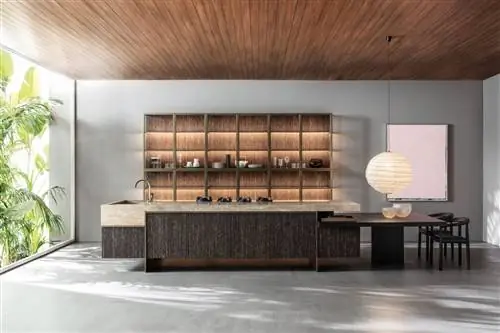 Линейная кухня TM italia cucine с островом d90 Линейная кухня TM italia cucine с островом d90