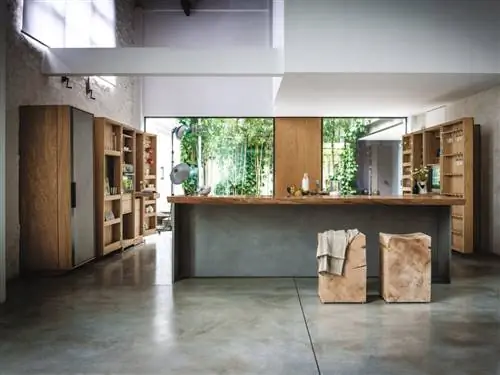 Линейная кухня TM italia cucine с островом d90 Линейная кухня TM italia cucine с островом d90