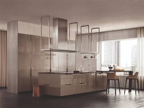 Линейная кухня TM italia cucine с островом d90 Линейная кухня TM italia cucine с островом d90