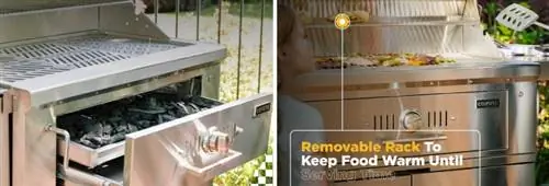 Идеальный вкус дыма со встроенными пеллетными и угольными грилями