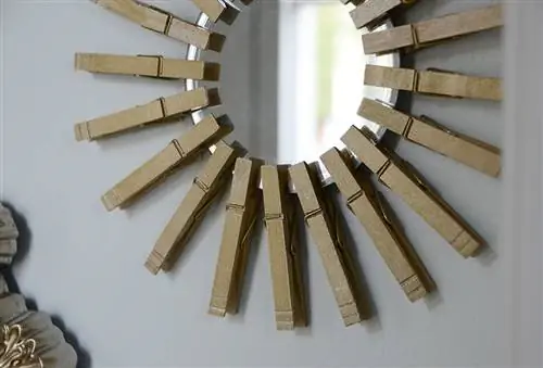 Золотое зеркало Starburst с прищепками
