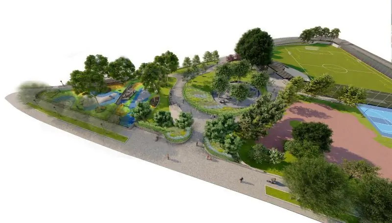 Рендеринг отремонтированных территорий и зон отдыха Chelsea Waterside Park - Abel Bannson Butz Landscape Architects