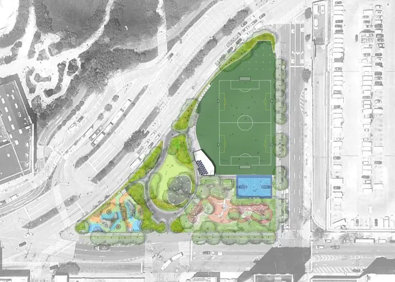 План участка второй фазы Chelsea Waterside Park - Abel Bannson Butz Landscape Architects