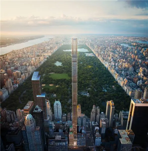 Начинается установка панелей Crown по адресу 111 West 57th Street в Мидтауне