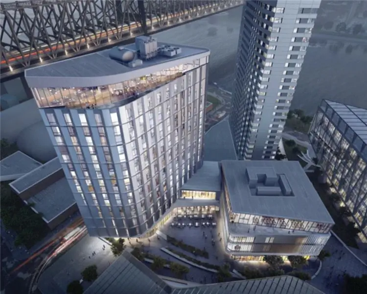 Объявление для Executive Education Center Cornell Tech & Здание гостиницы, остров Рузвельта