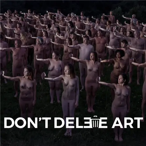Логотип Don't Delete Art, наложенный на изображение художника Спенсера Туника. Логотип Don't Delete Art, наложенный на изображение художника Спенсера Туника.