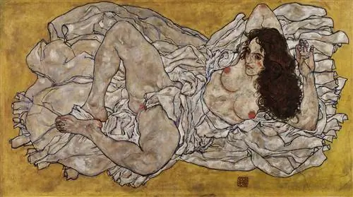 Лежащая женщина Эгона Шиле (1917) Музей Леопольда / Манфред Тумбергер