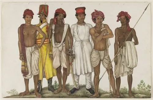Шесть рекрутов Гулама Али Хана (1815-1816) были заказаны полковником Джеймсом Скиннером, офицером Ост-Индской компании. Шесть рекрутов Гулама Али Хана (1815-1816) были заказаны полковником Джеймсом Скиннером, офицером Ост-Индской компании.