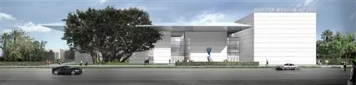 Новый фасад Художественного музея Нортона, вид со стороны South Dixie Highway, разработанный Foster + Partners. Новый фасад Художественного музея Нортона, вид со стороны South Dixie Highway, разработанный Foster + Partners.