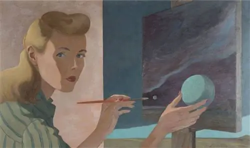 Художники 1930-х и 40-х годов откликаются на достижения науки: Автопортрет Хелен Лундеберг (1944) Художники 1930-х и 40-х годов откликаются на достижения науки: Автопортрет Хелен Лундеберг (1944)