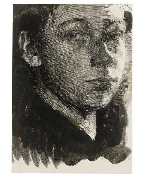 Кете Кольвиц, Автопортрет, повернутый наполовину вправо (около 1890 г.). Ранний рисунок, когда художник выходил из ученика; любознательный, уверенный и застенчивый, любопытный и обаятельный. Талант так очевиден Кете Кольвиц, Автопортрет, повернутый наполовину вправо (около 1890 г.). Ранний рисунок, когда художник выходил из ученика; любознательный, уверенный и застенчивый, любопытный и обаятельный. Талант так очевиден