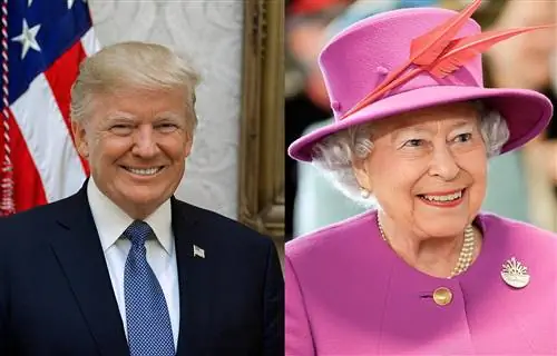 Дональд Трамп и королева Елизавета II Дональд Трамп и королева Елизавета II