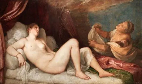 Тициан, Даная (около 1551-1553 гг.) На выставке Национальной галереи.
