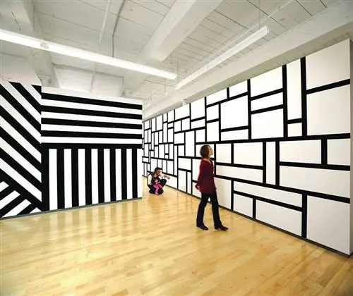 Настенные рисунки Сола Левитта № 631, № 630 и № 614 в Mass Moca Настенные рисунки Сола Левитта № 631, № 630 и № 614 в Mass Moca