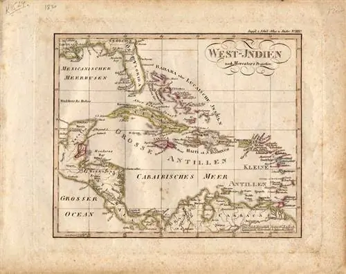 Архивная карта Карибского моря Адольфа Штайлера из Colección Cartográfica del Centro León. Архивная карта Карибского моря Адольфа Штайлера из Colección Cartográfica del Centro León.