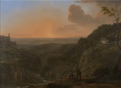 Клод Лоррен, Вид на Кампанью из Тиволи, 1645 г. Фонд королевской коллекции