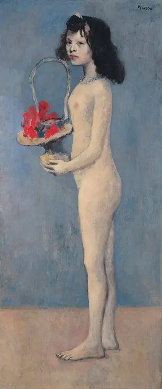 Картина Пикассо «Fillette à la corbeille fleurie» («Девушка с корзиной цветов», 1905 г.) Christie's Images Картина Пикассо «Fillette à la corbeille fleurie» («Девушка с корзиной цветов», 1905 г.) Christie's Images