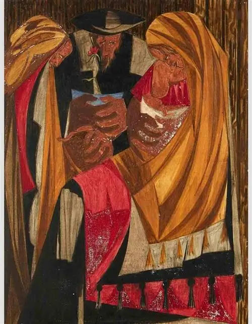 Джейкоб Лоуренс, Иммигранты, допущенные из всех стран: с 1820 по 1840-115, 773, панель 28 (1956) из книги «Борьба: из истории американского народа». Джейкоб Лоуренс, Иммигранты, допущенные из всех стран: с 1820 по 1840-115, 773, панель 28 (1956) из книги «Борьба: из истории американского народа».