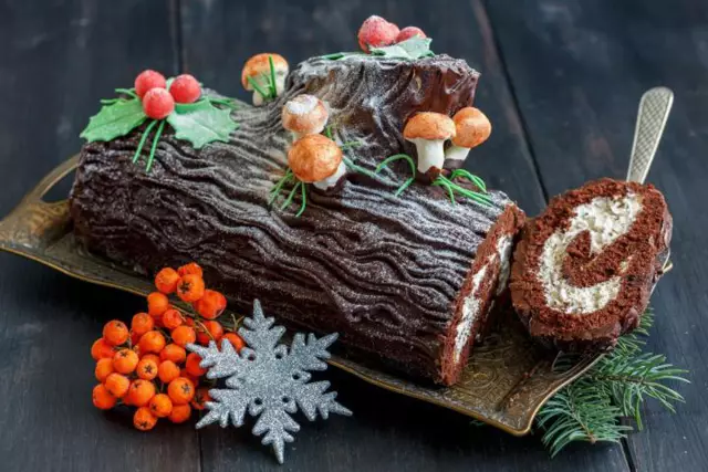 Как сделать шоколадную рулетку yule log take