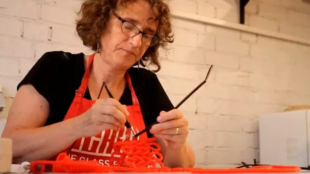 Вязание со стеклом: вязаное искусство carol milne
