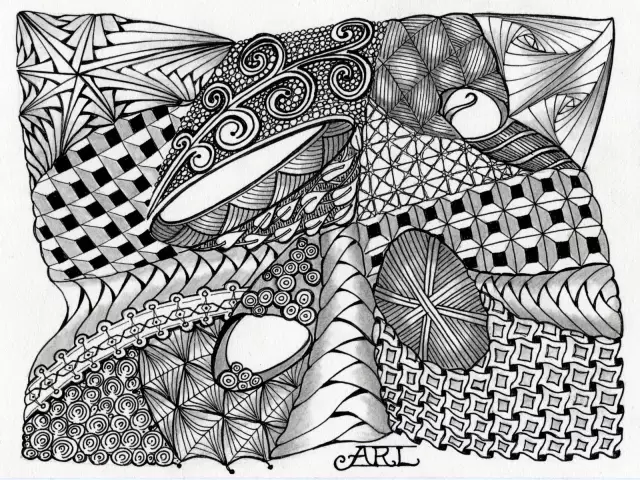 Zentangles абстрактная техника рисования для квилтинга