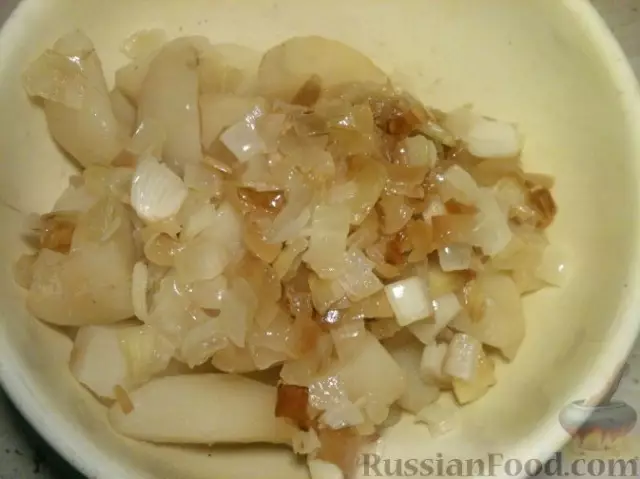 Рецепт: картофель с сметаной и жареным луком