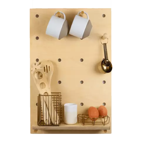 Используйте Pegboard в качестве кухонного шкафа