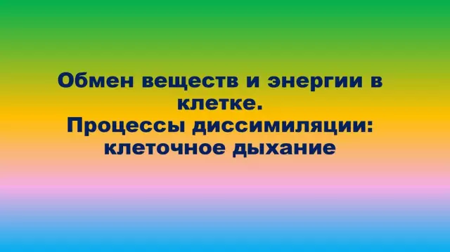 Клеточное дыхание в прорастающих семенах