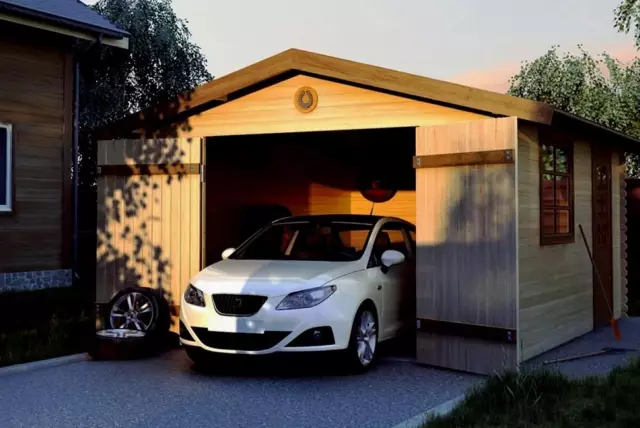 Сколько краски требуется для двух автомобильных гаражей?