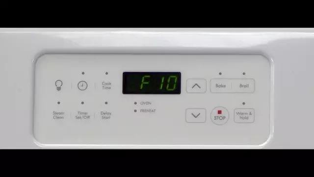 Что означает код F10 на электрическом диапазоне Frigidaire?