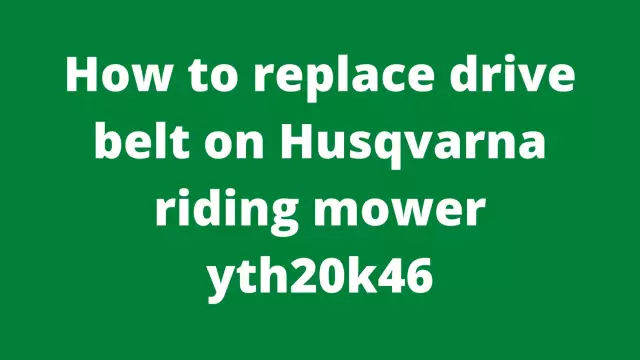 Как настроить MTD Riding Mower Belt