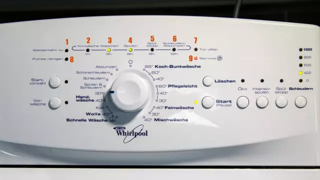 Информация о неисправности для стиральных машин Whirlpool Cabrio