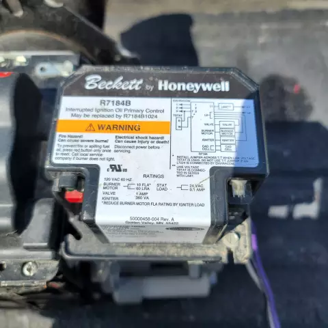Как осветить пламя на печи Beckett R7184B от Honeywell