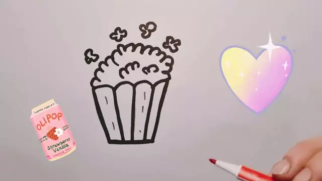 Как нарисовать попкорн