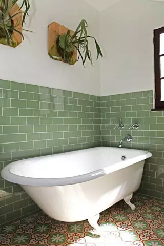 Ванная в зеленом цвете